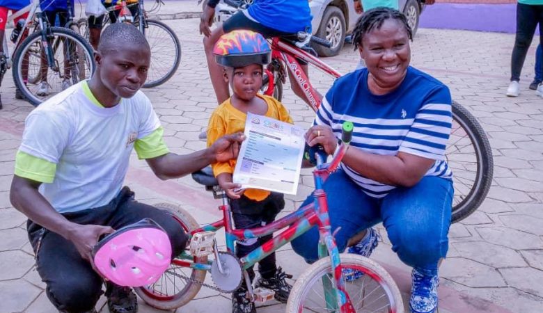 Oasis Royal Academy Founder, Rep. Bamidele Salam, Wife Award Scholarship To 2-Year-Old Cycling Prodigy