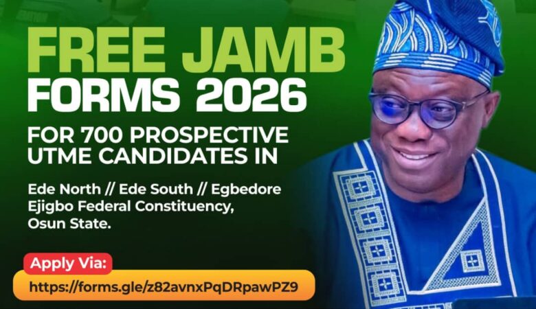 Over 700 Admission Seekers to Benefit from Rep. Bamidele Salam’s 2026 Free UTME Forms Initiative In Osun